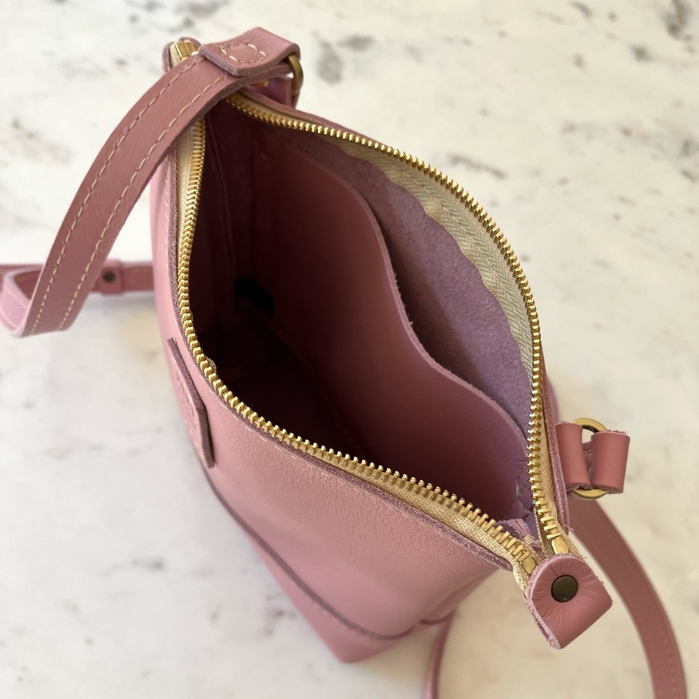 Portland Leather Goods Pink Festival Crossbody Bag - Picture 4 of 4